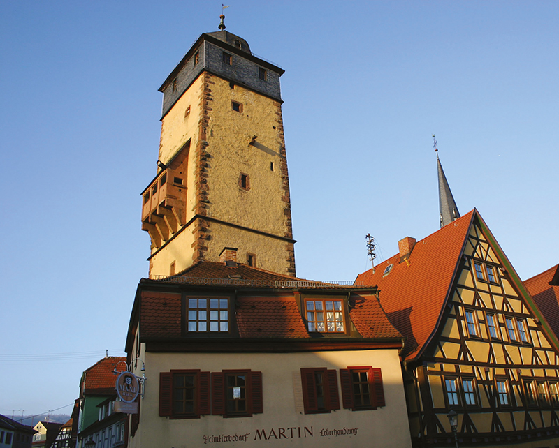 Городская башня в г. Лор на Майне в Германии